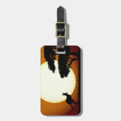 Kangaroo bij zonsonderend bagagelabel (Voorkant verticaal)
