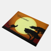 Kangaroo bij zonsondergang deurmat (Schuin)