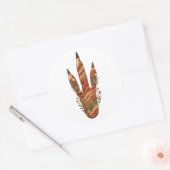 Kangaroo Botanical Footprint Nature Sticker (Envelop)