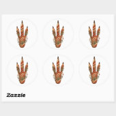 Kangaroo Botanical Footprint Nature Sticker (Vel)