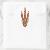 Kangaroo Botanical Footprint Nature Sticker (Tas)