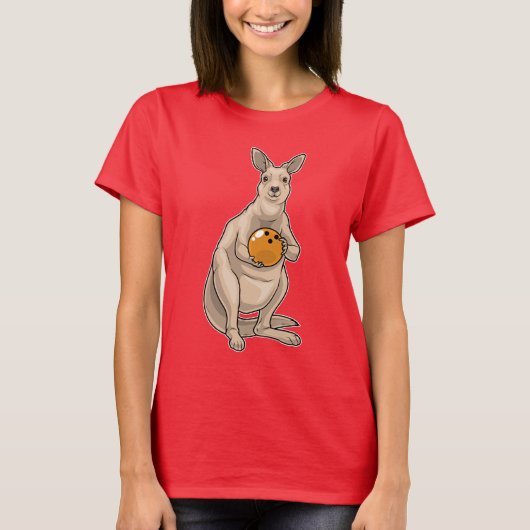 Kangaroo Bowling Bowling ball T-shirt (Voorkant)