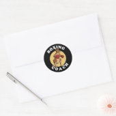 Kangaroo Boxing Coach Ronde Sticker (Envelop)