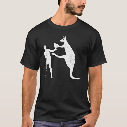 Kangaroo Boxing T-shirt Australian Proud (Voorkant)