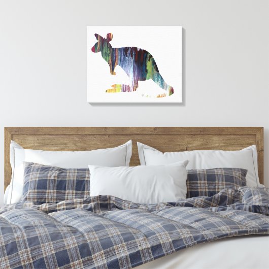Kangaroo Canvas Afdruk (Insitu (Slaapkamer))