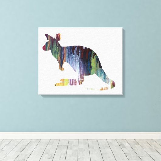 Kangaroo Canvas Afdruk (Insitu (Houten vloer))