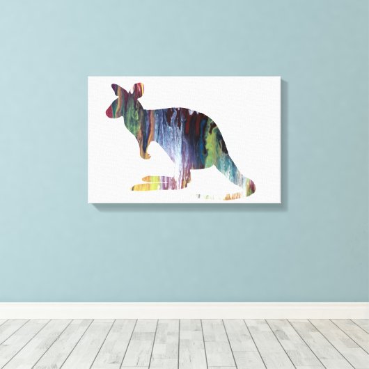 Kangaroo Canvas Afdruk (Insitu (Houten vloer))