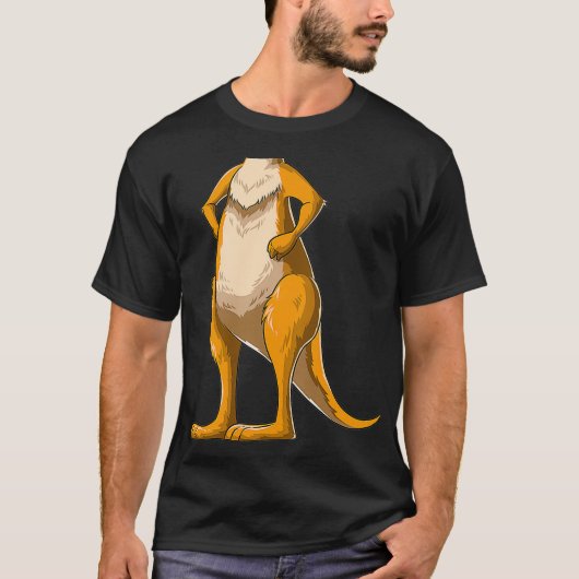 Kangaroo Costume Kangaroo Hoofdloze Kangaroo T-shirt (Voorkant)