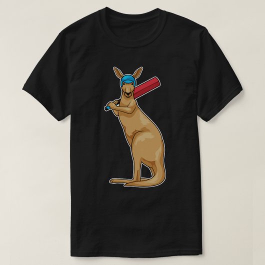 Kangaroo Cricket Cricket bat T-shirt (Design voorkant)