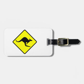 KANGAROO CROSSING - down under/oz/australia/aussie Bagagelabel