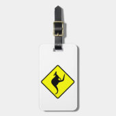 KANGAROO CROSSING - down under/oz/australia/aussie Bagagelabel (Voorkant verticaal)