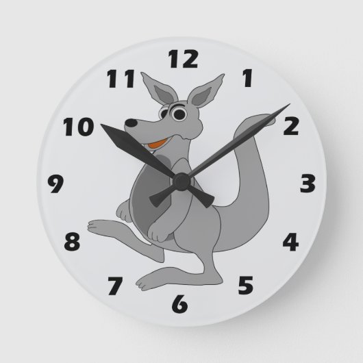 Kangaroo Design Ronde Klok (Voorkant)