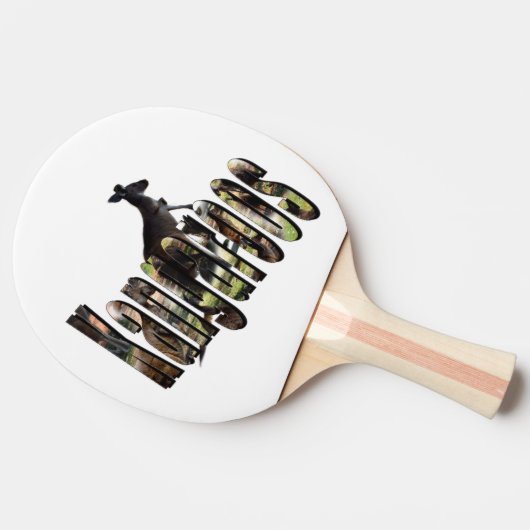 Kangaroo Dimensional Logo en Roo, Tafeltennisbatje (Zijkant)