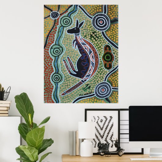 Kangaroo Dreaming Poster (Thuiskantoor)