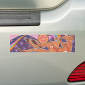 Kangaroo Dreaming the Dawn Bumpersticker (Op auto)