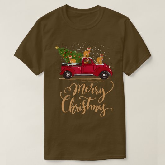 Kangaroo Drift Kerstmis Truck Kangaroo Chr T-shirt (Design voorkant)