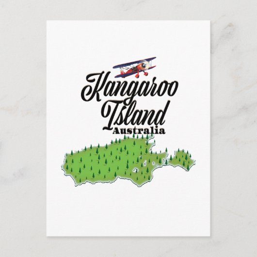 Kangaroo-eiland Australië kaart (Voorkant)