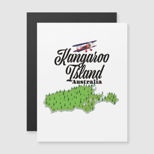 Kangaroo-eiland Australië kaart (Voorkant / Achterkant)