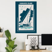 Kangaroo-eiland in Australië -  maaltijden Poster (Thuiskantoor)