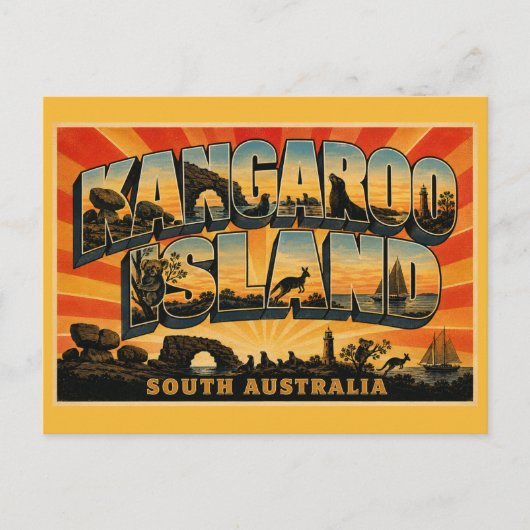Kangaroo-eiland Zuid-Australië Wilde Paradijs Briefkaart (Voorkant)