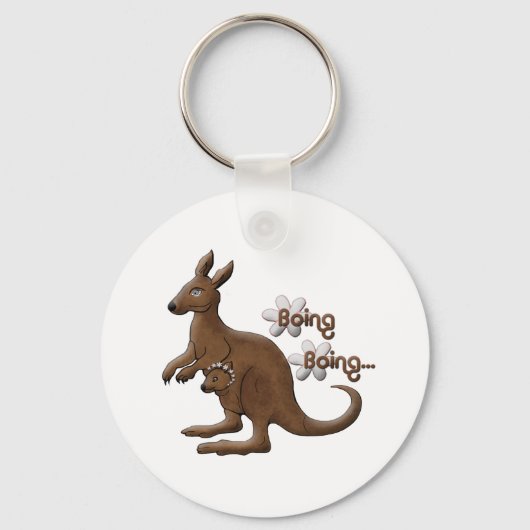 Kangaroo en Baby Kangaroo in Pouch-Sleutelhangers Sleutelhanger (Voorkant)