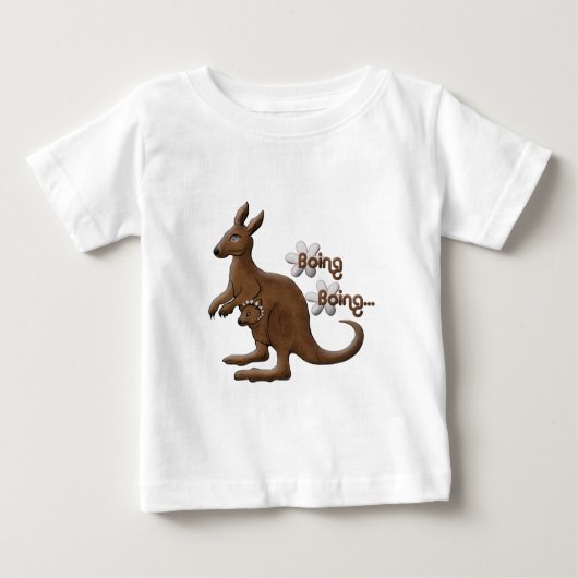 Kangaroo en Baby Kangaroo in Pouch T-Shirts (Voorkant)