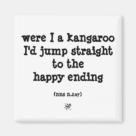 kangaroo en geluk magneet (Voorkant)