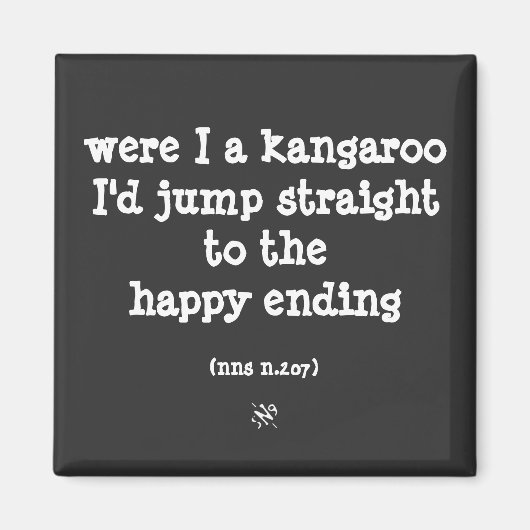 kangaroo en geluk magneet (Voorkant)