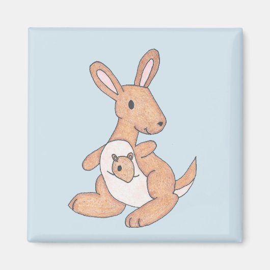 Kangaroo en Joey Magneet (Voorkant)