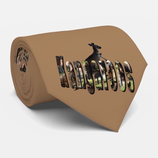 Kangaroo en Kangaroos Afbeelding Logo, Stropdas (Opgerold)