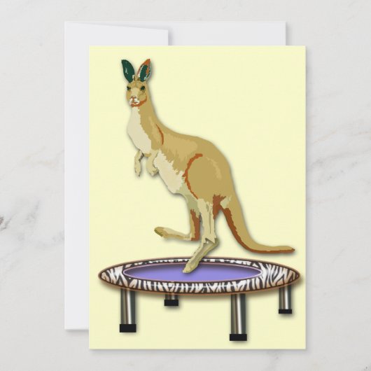 Kangaroo en Trampoline Kaart (Voorkant)