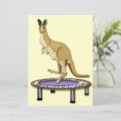 Kangaroo en Trampoline Kaart (Staand voorkant)