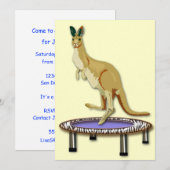 Kangaroo en Trampoline Kaart (Voorkant / Achterkant)