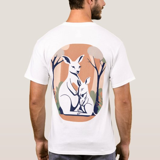 Kangaroo FAMILY design T-shirt (Achterkant)