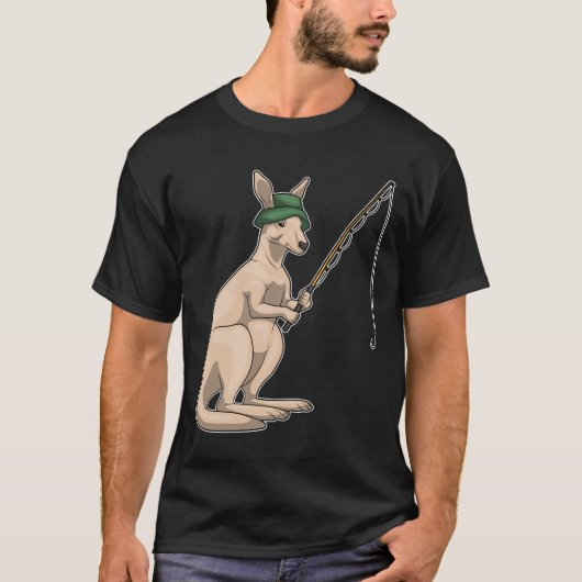 Kangaroo Fisher Gevist rod Gevist T-shirt (Voorkant)