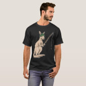 Kangaroo Fisher Gevist rod Gevist T-shirt (Voorkant volledig)