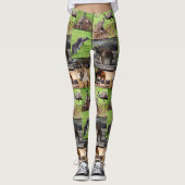 Kangaroo Foto Collage, Dames Leggings (Voorkant)