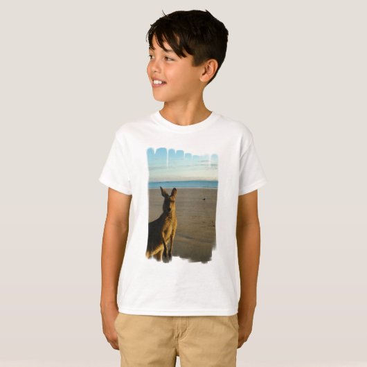 Kangaroo Foto Kind T-Shirt (Voorkant volledig)