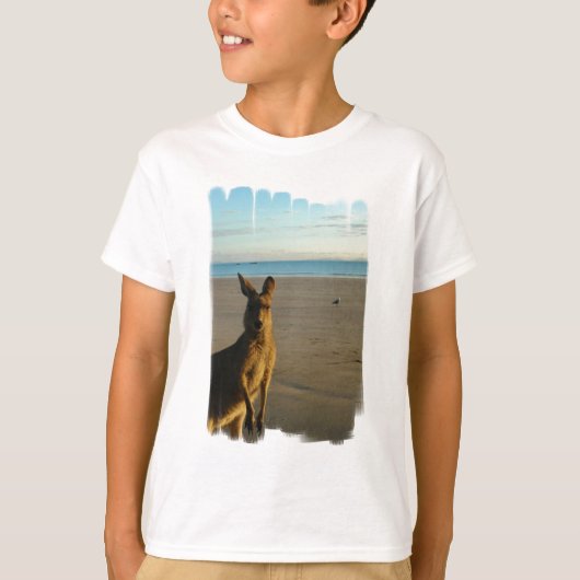 Kangaroo Foto Kind T-Shirt (Voorkant)