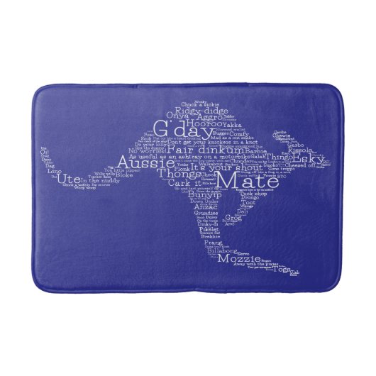 Kangaroo gemaakt van Australische slang Badmat (Voorkant)