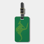 Kangaroo gemaakt van Australische slang Bagagelabel (Voorkant verticaal)