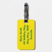 Kangaroo gemaakt van Australische slang Bagagelabel (Achterkant verticaal)