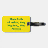 Kangaroo gemaakt van Australische slang Bagagelabel (Achterkant horizontaal)