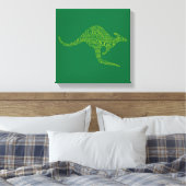 Kangaroo gemaakt van Australische slang Canvas Afdruk (Insitu (Slaapkamer))