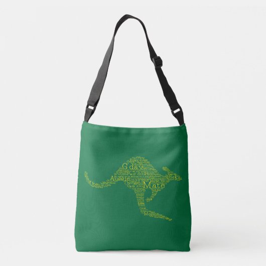 Kangaroo gemaakt van Australische slang Crossbody Tas (Achterkant)