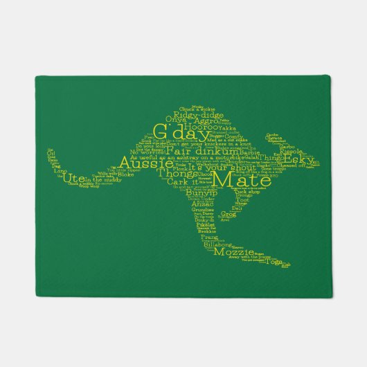 Kangaroo gemaakt van Australische slang Deurmat (Voorkant)