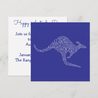 Kangaroo gemaakt van Australische slang Kaart