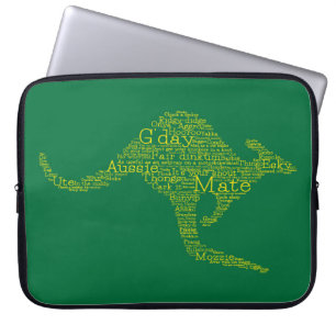 Kangaroo gemaakt van Australische slang Laptop Sleeve