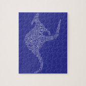 Kangaroo gemaakt van Australische slang Legpuzzel (Verticaal)