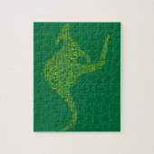 Kangaroo gemaakt van Australische slang Legpuzzel (Verticaal)